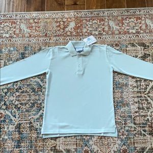 NWT Eyelet & Ivy Pale Blue Polo - long sleeve sz 7